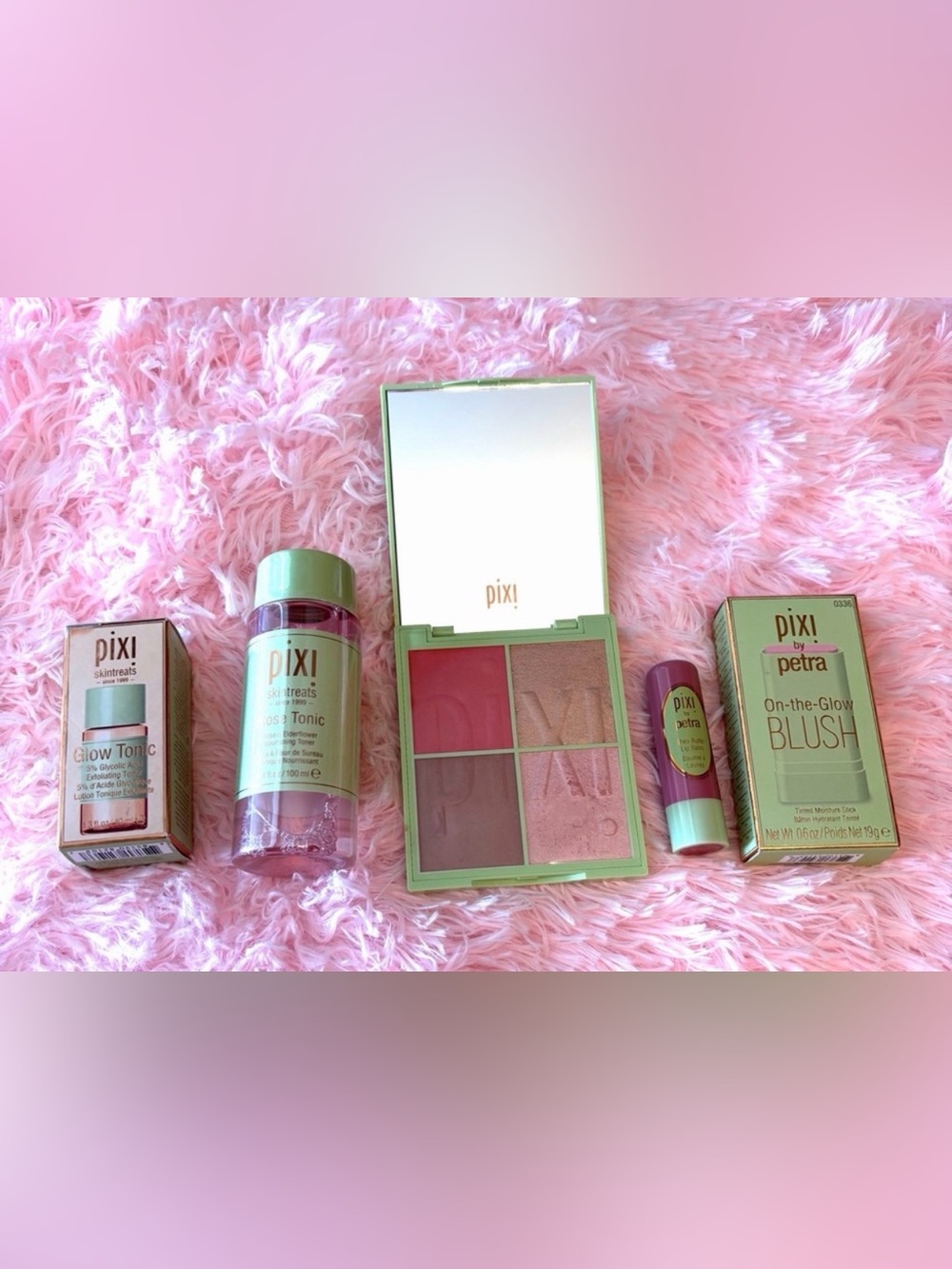 Pixi 5 PIECE SET Blush Palette plus Rose Tonic and glow toner and otg Blush *NEW